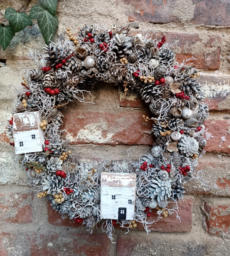 Domečky v zimní krajině