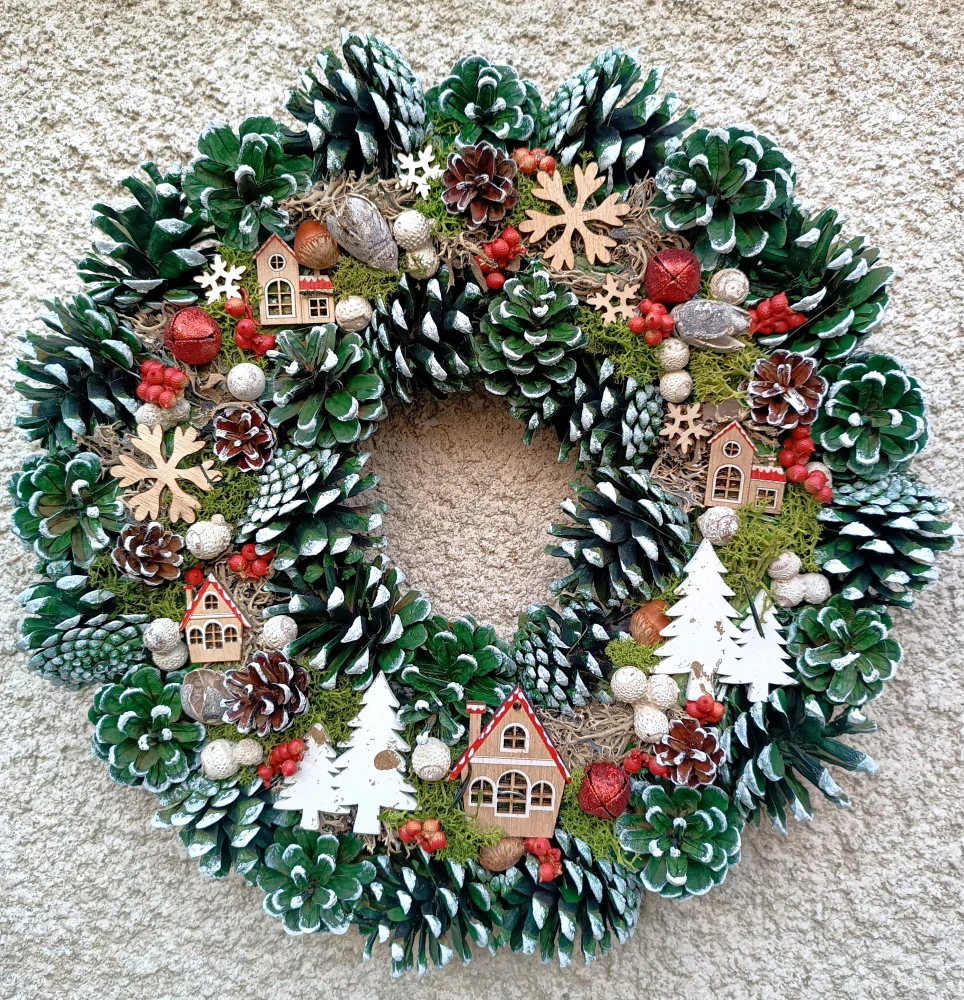 Městečko v zimní krajině 