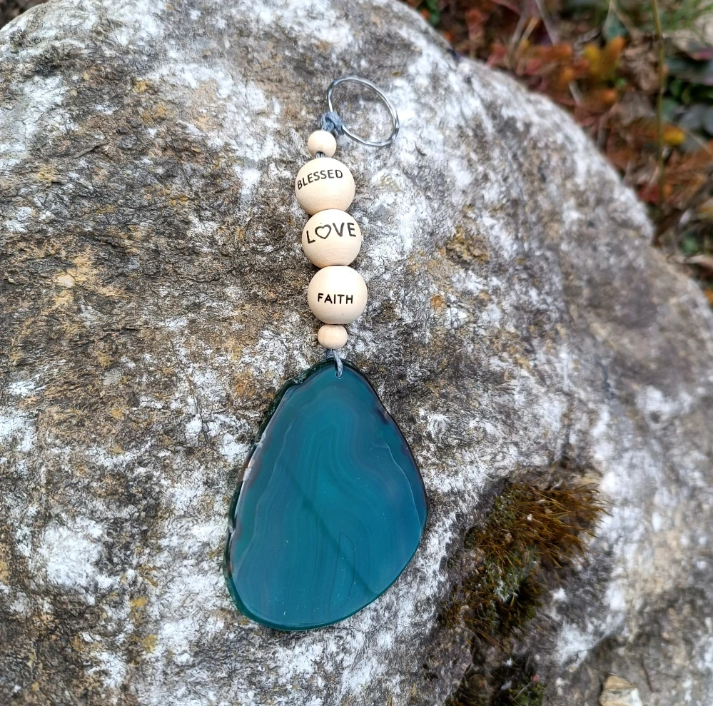 Víra a láska / achátový amulet 