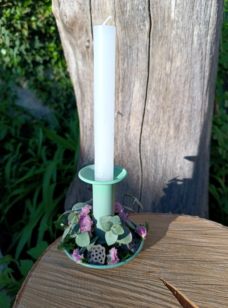 Letní svícen s eukalyptem 