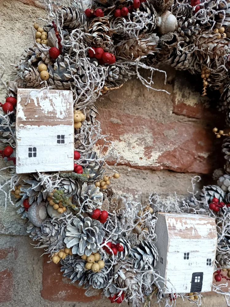 Domečky v zimní krajině