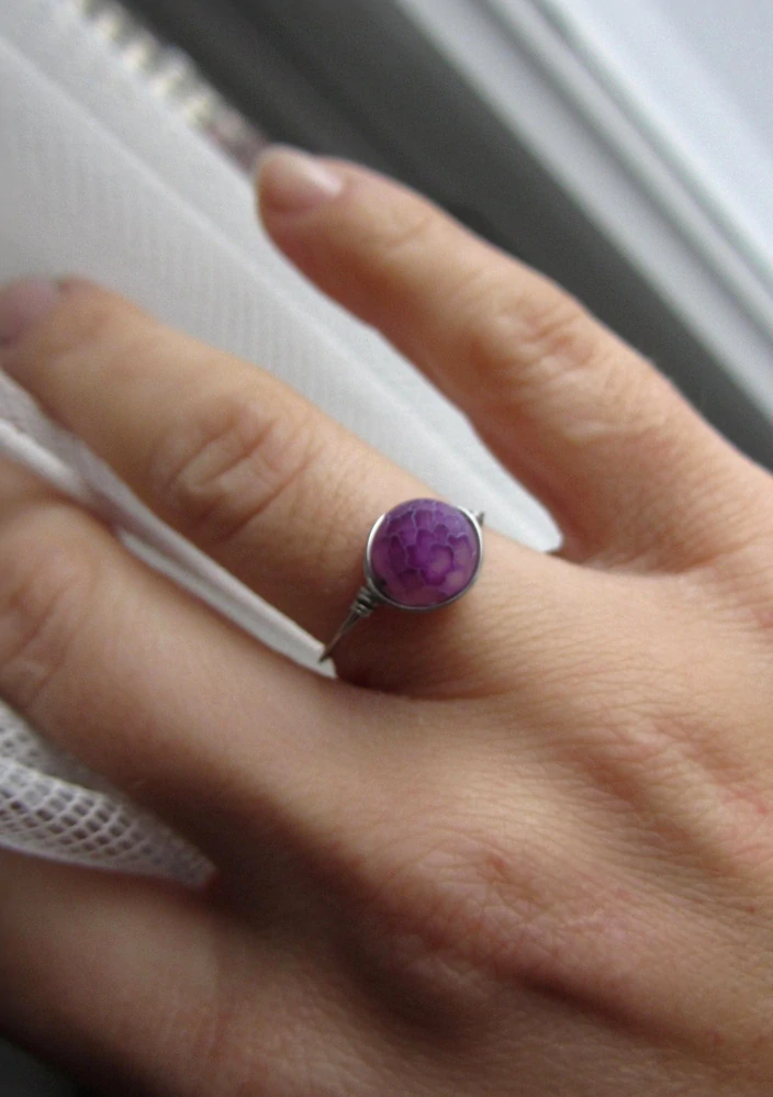 Achát krakelovaný matný, mix barev