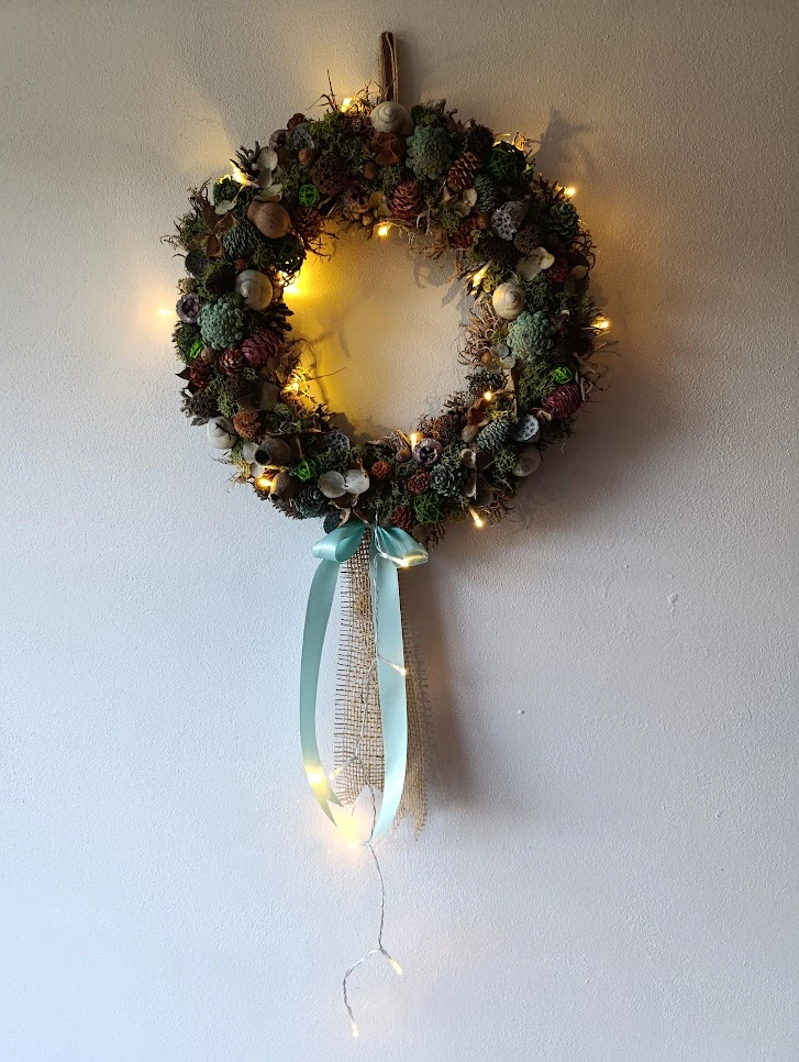 Barevný svítící věnec