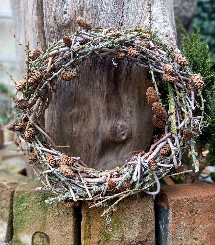 Venkovní zimní věnec