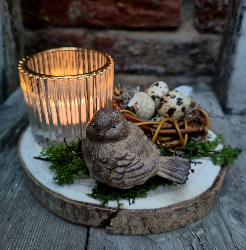 Svícen s ptáčkem
