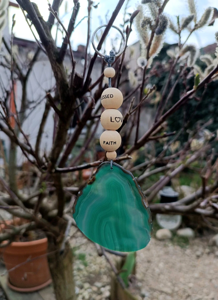 Víra a láska / achátový amulet 