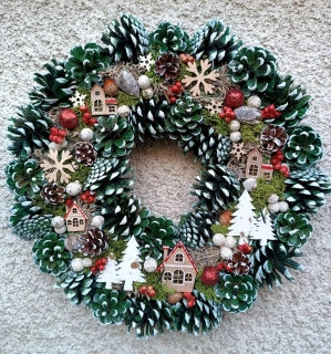 Městečko v zimní krajině 