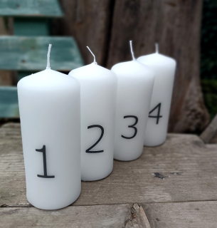 Adventní svíčky s čísly