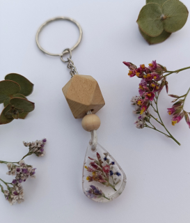 Klíčenka "živé květy v pryskyřici" VI.