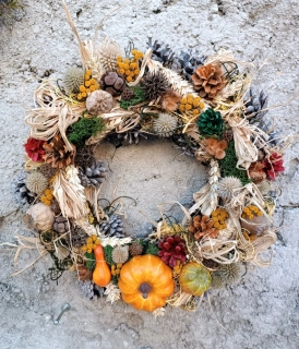 Podzimní věnec ve venkovském stylu 