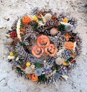 Halloweenský věnec 